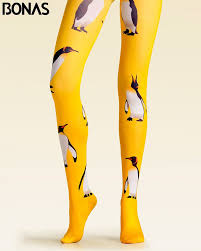 Black And Yellow Cartoon Pin By Bonasfashion Myshopify Com On China Bonas Penguins Penguin Parade Colorful Stockings