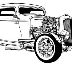 Hot rod cars colouring pages. Hot Rod Cars Coloring Pages Kids Play Color