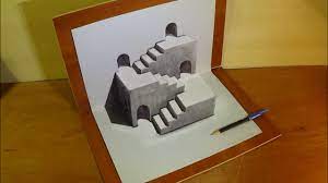 How To Draw 3d Stairs Illusion 3d Drawing Tutorial Read Full Article Http Webneel Com Video How Draw 3d Stair Stairs Illusion 3d Drawings Illusion Tricks