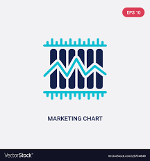 two color marketing chart icon from business