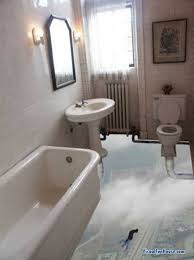 Floorless Bathroom Optical Illusion Painted Bathroom Floors Funny Posters Painted Floor