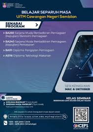 Universiti teknologi mara (uitm) merupakan salah satu universiti awam yang menawarkan pelbagai program diploma dan asasi untuk dipohon oleh pelajar yang untuk makluman, program diploma dan asasi dibuka kepada pelajar lepasan sijil pelajaran malaysia (spm) dan setaraf dengannya. Facebook