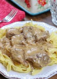 Creamy Beef And Noodles Recipe Stew Meat Recipes Beef Stroganoff Easy Beef And Noodles