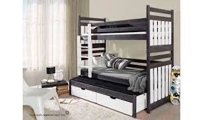 Recherchez votre lit places par couleur,essence de bois,matière ou style! Lit Superpose Design Gris Graphite Avec 3 Couchages Et Rangements