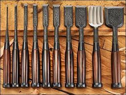 Kikukawa was established in 1897 as the first manufacturers of sawmill and woodworking machinery in japan. Buy Tasai Damascas Pattern Blue Steel Multi Hollow Back Chisel Set With Ebony Handles In S Japanese Woodworking Tools Woodworking Hand Tools Wood Carving Tools
