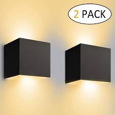 Modern lines 9 1/4 high bronze led outdoor wall light. 12w Modern Led Wall Sconces 2 Pieces Wall Light 3000k Warm White Wall Sconces Led With Adjustable Beam Angle Ip65 Waterproof 1000lm Walmart Canada