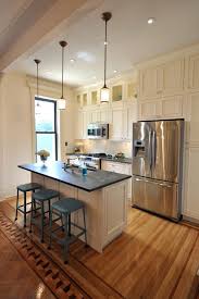 1 Wall Of Cabinets Fridge And Stove Oven And Just And Island Has The Sink The Outside Wall Of Kitc Kitchen Remodel Small Kitchen Design Small Eclectic Kitchen