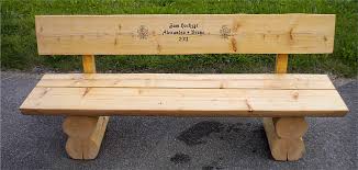 Gartenbank Schwarz Mit Gravur Halblingen Holzbank Mit Gravur Holzbank Gartenbank