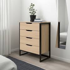 Oksfjord Kommode Mit 4 Schubladen Eichenfurnier Weiss Lasiert Schwarz 87x105 Cm Ikea Deutschland Schlafzimmer Inspirationen Schubladen Mobel Kaufen