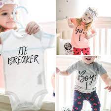 Before you go announcing your pregnancy on facebook (or any social media), check out these ideas. Amazon Com Tiebreaker Pregnancy Announcement Shirt 3rd Baby Reveal Handmade