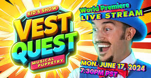 Promo for our new kid's show, "Vest Quest" 🤹‍♂️ Join our email newsletter  to be notified of the release! Link in BIO 👆