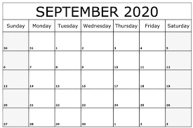 Printable Blank September 2020 Calendar Template Printable Calendar In 2020 Editable Calendar Free Printable Calendar Templates Printable Calendar Template