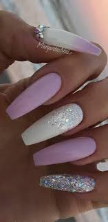 You can paint whatever represents you! Purple White Glitter Nails Pepino Top Nail Art Design Pepino Nail Art White Glitter Nails Purple Nails Coffin Nails Designs