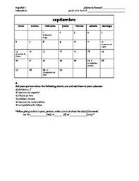 Spanish Calendar Activity Calendar Activities Spanish Students Spanish Activities
