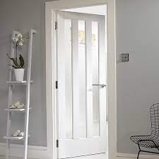 3 Panel Glazed White Internal Door H