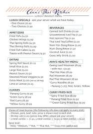 Maybe you would like to learn more about one of these? Ann S Thai Kitchen Menu In Abilene Texas Usa