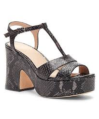 Pour La Victoire Nickel Snake Embossed Nolla Leather Sandal