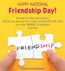 Friendship day has been celebrated since 2011 april when the united nations officially recognized 30th july as international friendship day, although most countries celebrate on the first sunday of. Aromafloria Aromafloria Happy National Friendship Day 20 Off Milled