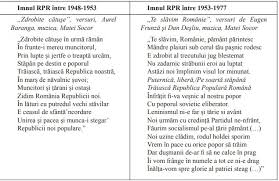 La ocazii festive se interpretează strofele 1, 2, 4 si 11. ComparaÅ£i Cele DouÄƒ Imnuri Si IdentificaÅ£i Elementele Comune Si Elementele De Noutate ApÄƒrute In Brainly Ro