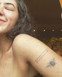bee tattoo, imagine dragons tattoo