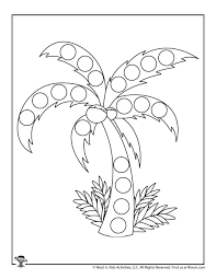 See more ideas about coloring pages, adult coloring pages, palm tree drawing. Palm Tree Printable Summer Dot Coloring Page Woo Jr Kids Activities