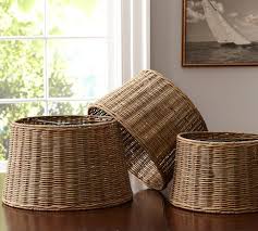 Woven Wicker Tapered Drum Lamp Shade Wicker Lamp Shade Rattan Lamp Wicker Decor