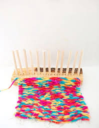 Make A Wooden Log Weaving Loom Loom Weaving Weaving Weaving For Kids