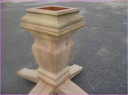 Unfinished Wood Pedestal Table Base