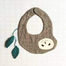 babygift なまけものスタイ dottocheck pinkoi baby girl bib baby onies baby bibs