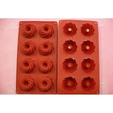 Moule Silicone 8 Petits Fours Mini Tornades 28 X 18 Cm Moules Petits Fours Silicone
