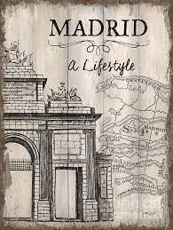 Shop art.com for the best selection of debbie dewitt wall art online. Vintage Travel Poster Madrid By Debbie Dewitt Vintage Travel Posters Travel Painting Travel Posters