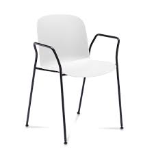 Lancaster table & seating alloy series arctic blue metal indoor / outdoor industrial cafe arm chair #164cmarmarc. Session Work Cafe Chair 4 Leg Base With Arms By Connection In Dining Chairs