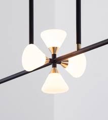 Apollo Detail 6 Lights Matte Black Brushed Brass Light Designed By Mckenzie Keim For Roll Hill Soft Lighting Light Design