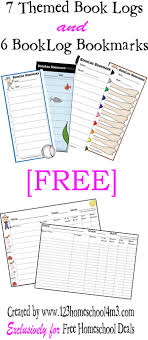 Free Instant Download Reading Book Logs And Book Log Bookmarks Free Homeschool Curriculum Book Log Homeschool Reading