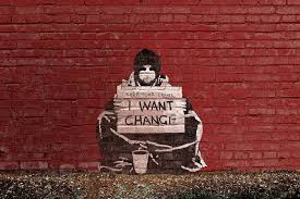 Banksy is a british graffiti artist, whose identity is unknown. Keep Your Coins I Want Change By Meek Canvas Unknown Artist Icanvas In 2021 Banksy Banksy Canvas Prints Street Art
