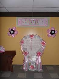Baby Shower Brown Pink And White Party Decorations By Teresa