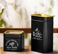 Personalised Matte Black Gold Metal Tin, Custom Engraved Logo Jar, Coffee,  Tea Storage, Cookie Lollies Canister, Housewarming, Mom Xmas Gift