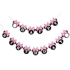 Free shipping on orders over $25 shipped by amazon. Happy Birthday Banner For First 1st 2 3 4 5 6 7 8 9 10 Year Girl Kid Minnie Mouse Theme Birthday Party Decoration Backdrop Favor Buy At The Price Of 1 28 In Aliexpress Com Imall Com