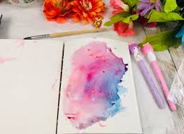 Create colorful watercolor compositions of flowers and learn how to apply them to products. Watercolor Background Painting Pink Spark Studio