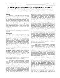 1.321 ℹ scimago journal rank (sjr): Pdf Challenges Of Solid Waste Management In Malaysia