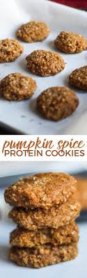 Pumpkin Spice Protein Cookies The Blissful Balance Recipe Healthy Sweets Protein Desserts Protein Powder Recipes