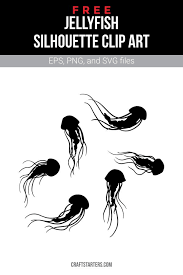 Free Jellyfish Silhouette Clip Art Silhouette Clip Art Clip Art Silhouette