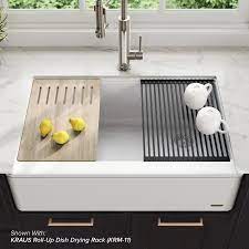 What's the best kitchen sink material? Kraus Kgf1 33 Farmhouse Sink Kitchen Farmhouse Sink Faucet Single Bowl Kitchen Sink