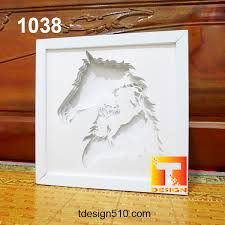 Download Horse Paper Cut Light Box Template Shadow Box Papercut Svg