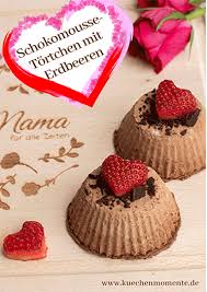 Schokomousse Tortchen Mit Erdbeer Herz Kuchenmomente Rezept Schokomousse Torte Schokomousse Susse Backerei