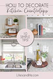 Very small and simple kitchen design. How To Decorate Your Kitchen Countertops Kitchen Countertop Decor Countertop Decor Kitchen Counter Decor
