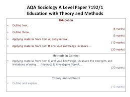 As psychology, june 2017 (aqa). A Level Sociology Aqa Paper 1 Education With Theory And Methods Revisesociology