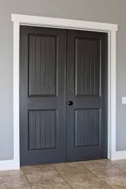 White Trim Dark Paint Why I M Going Dark With My Doors Creatingmaryshome Com In 2020 Interior Door Colors Grey Interior Doors Painted Interior Doors