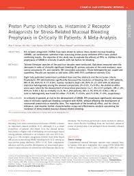 Pdf Proton Pump Inhibitors Vs Histamine 2 Receptor