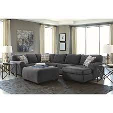 Find here all the ashley furniture stores in concord ca. Ashley Sorenton 4 Piece Right Chaise Sectional With Ottoman In Slate Walmart Com Walmart Com